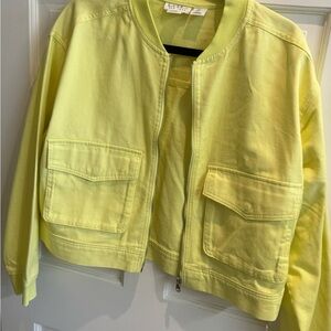 Yellow Cropped Jacket